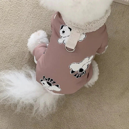 ペット服 犬の服 犬猫服 四脚綿入れ 小中型犬 服 快適 ペット用品 犬用品 部屋着 暖か
