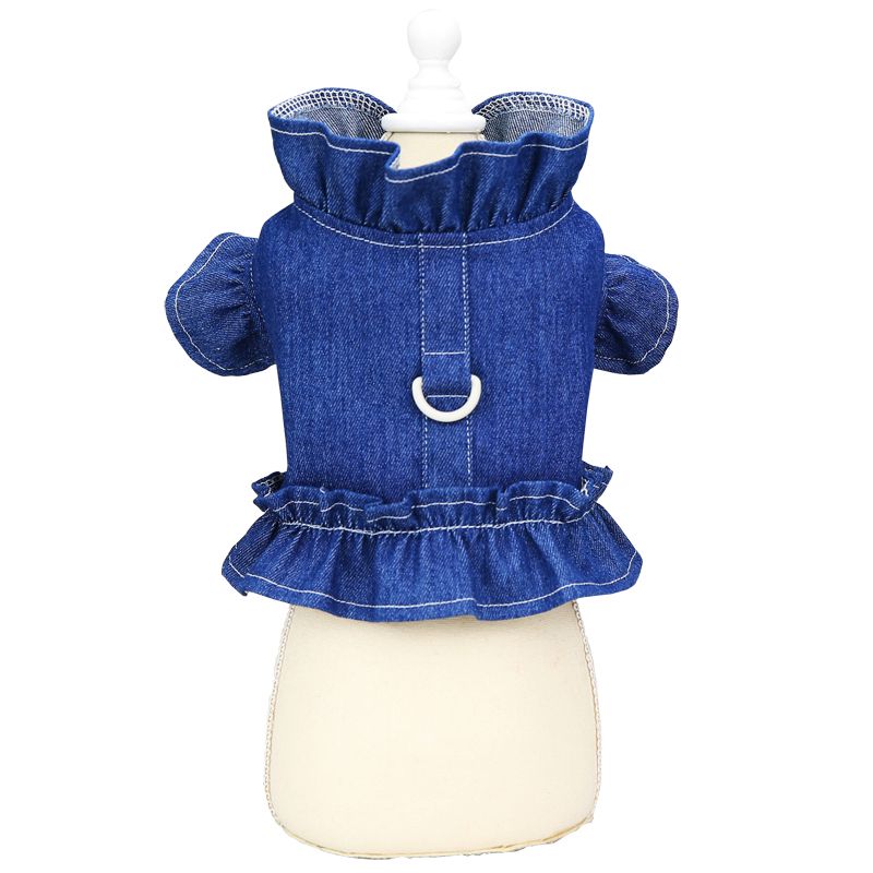 ペットの猫の服の王女の子犬のデニムのスカートのベスト メガ割ワンピースパンツトートバッグ