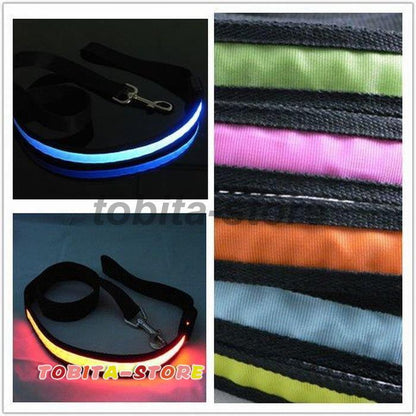 リード 牽引紐 散歩紐 光る LEDライト ペット用品 犬用 猫 電池式 お散歩グッズ 夜の散歩 夜道 夜間 安全対策 イヌ ドッグ