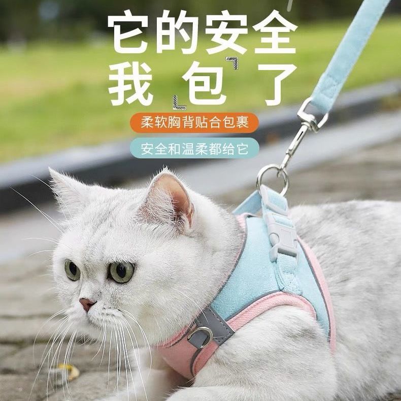 超目玉新品良いレビューハーネス小型犬抜けないおしゃれハーネスリードセット猫ハーネスリードセット小型犬ペット用品マジックテープ夜間反射犬リードハーネスセット