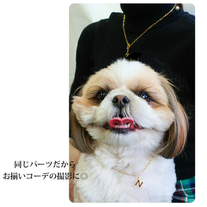 <a href="https://www.qoo10.jp/gmkt.inc/Search/brand.aspx?brandno=121124" target="_blank" class="title_brand" id="btn_brand" title="MELODY ACCESSORY">MELODY ACCESSORY</a>K18GP 送料無料 ドッグアクセサリー 犬用 ネックレス 首輪 イニシャル 英字 チョーカー 犬 いぬ DOG ねこ 猫 ペット チェーン ペットアクセサリー シンプル