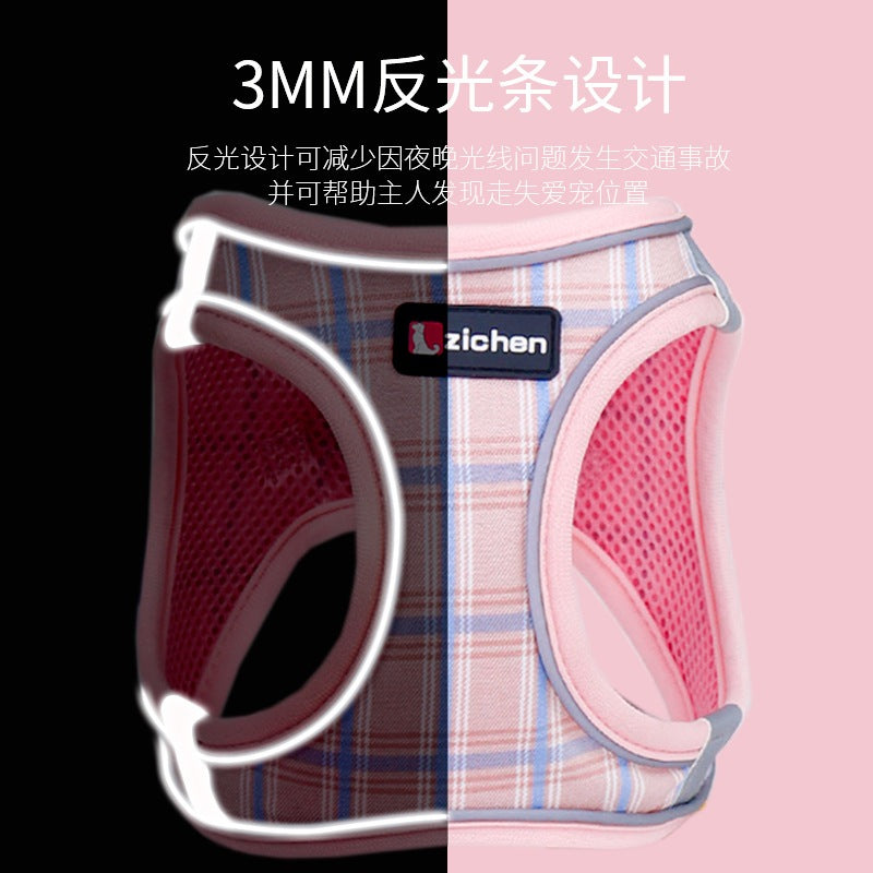 簡単装着 シンプル リーシュ ペット用品 お出かけ 軽量 犬 犬用 おしゃれ リード 猫用 お散歩 ハーネスリードセット ハーネス 46 2点セット 中型犬 胴輪 ペットハーネス ネコ用ハーネス 犬用