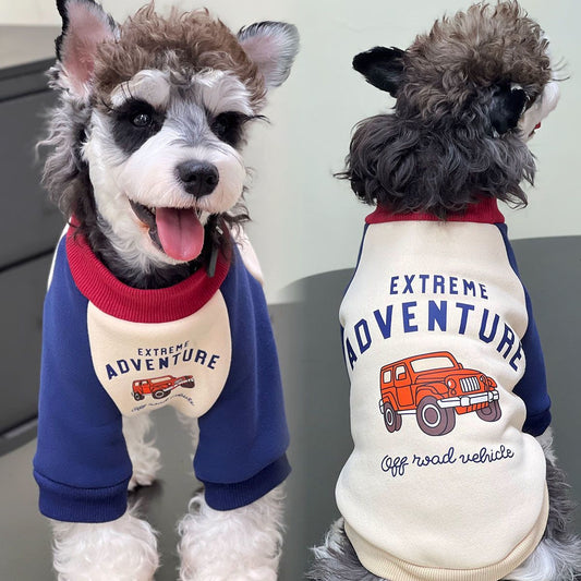 ペット 猫 犬の服 秋と冬 シュナウザーの服 パッチワーク タイド スウェット テディ ビションフリーゼ 犬 服 犬の服 犬 洋服 犬の服夏 犬洋服