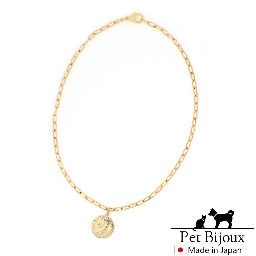 <a href="https://www.qoo10.jp/gmkt.inc/Search/brand.aspx?brandno=121124" target="_blank" class="title_brand" id="btn_brand" title="MELODY ACCESSORY">MELODY ACCESSORY</a>K18GP 送料無料 ドッグアクセサリー 犬用 ネックレス 首輪 チョーカー 犬 いぬ DOG ねこ 猫 ペット コイン シンプル 小型犬 中型犬 かわいい おしゃれ トイ
