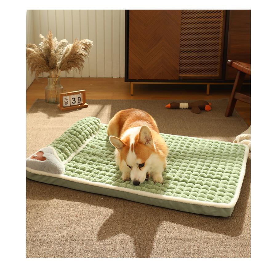 ペットベッド 犬ベッド 猫ベッド ペットマット 犬猫兼用 ふわふわ もふもふ ベッド ペット用品 暖かい 滑り止め 大型犬 小型犬