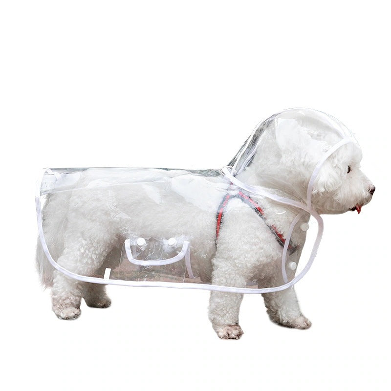 人気犬用マッキントッシュ 透明防水レインウェア 小・中型犬 ペット用マッキントッシュ