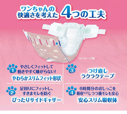 <a href="https://www.qoo10.jp/gmkt.inc/Search/brand.aspx?brandno=18151" target="_blank" class="title_brand" id="btn_brand" title="ユニ・チャーム">ユニ・チャーム</a>【8個セット】 マナーウェア 女の子用 M モーヴピンクドットピンクチェック 34枚 小型犬用 中型犬用 犬用おむつ マナーおむつ ペット用 まとめ売り セット売り まとめ買い