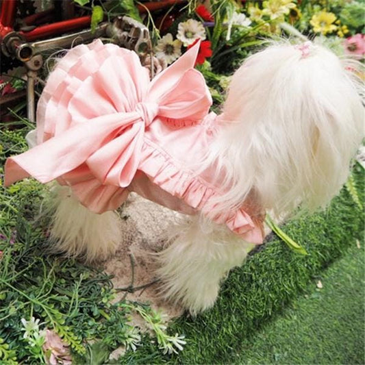 ペットウェア リボン ドッグウェア 犬服 可愛い おしゃれ フォマール ウェディングドレス ワンピース ペット用品 小型犬 中型犬 パーティードレス