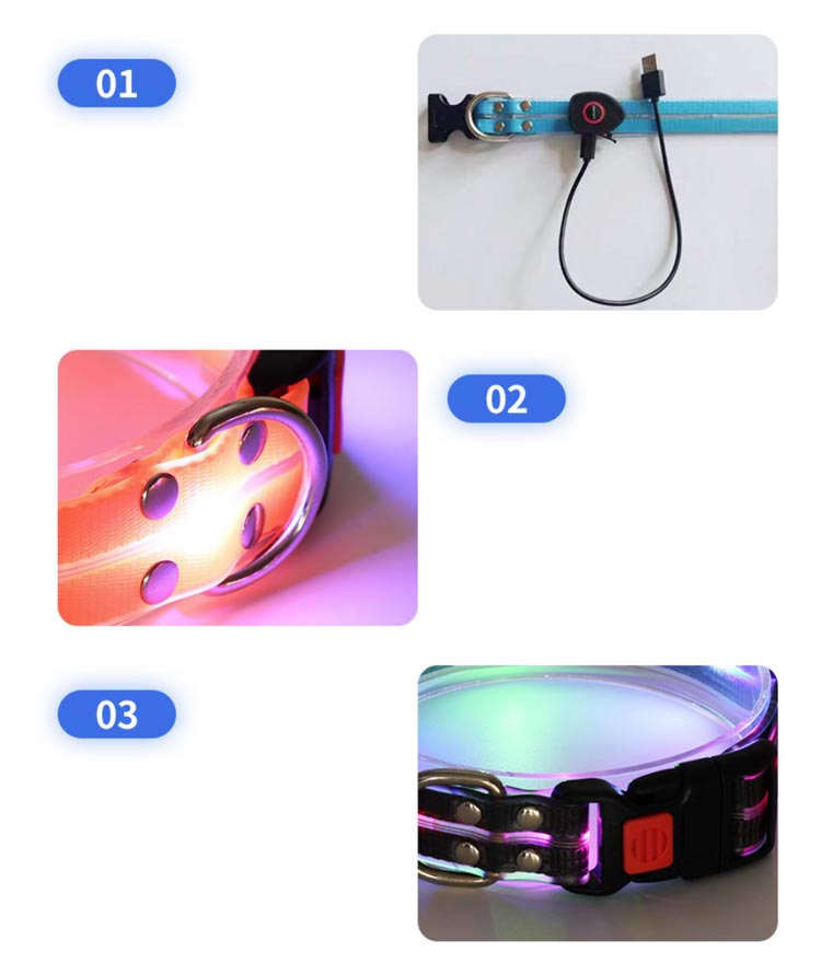 【送料無料】犬 首輪 光る LED光る首輪 犬光る首輪 USB充電式 ペット用首輪 サイズ調整可能 夜間散歩 柔らかい 無臭 夜散歩ライト 軽量 対策 視認性 子犬 小型犬 中型犬 大型犬 おしゃれ
