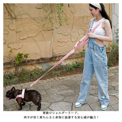 犬 リード ショルダーリード ペット ペット用 多機能 リード 肩掛けショルダーリード 胴輪 ハーネス 迷子防止 脱走防止 大型犬 中型犬 小型犬 安全 散歩 お出かけ 6ways 犬用 9色 S-X