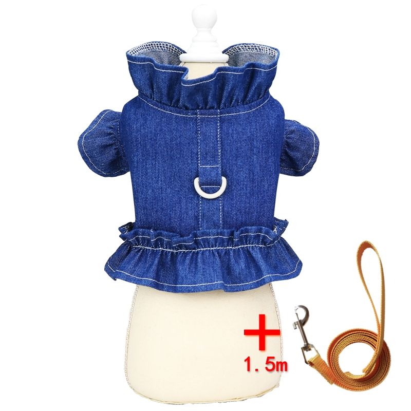 ペットの猫の服の王女の子犬のデニムのスカートのベスト メガ割ワンピースパンツトートバッグ