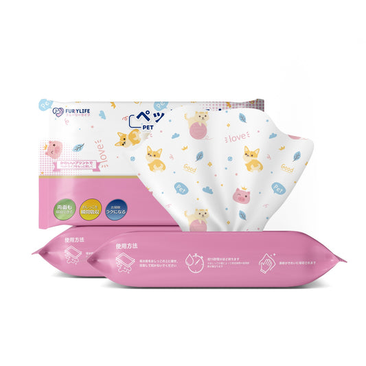 <a href="https://www.qoo10.jp/gmkt.inc/Search/brand.aspx?brandno=137797" target="_blank" class="title_brand" id="btn_brand" title="FURRYLIFE">FURRYLIFE</a>Furrylife ペット用吸水紙　おしっこ 拭き取りシート 　５０枚　25x30cm
