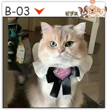 【3+1枚 / 5+2枚】超人気のインスタイルフラワービブ猫唾液タオル純粋な手作り犬用ビブペット織りネックスカーフ