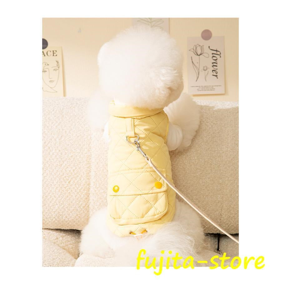 犬 服 犬の服 中綿ベスト 胴輪 ハーネス ドッグウェア 秋冬 猫服 おしゃれ ポケット付き 防寒 暖か 中型犬 小型犬 大型犬 お散歩 可愛い 柴犬