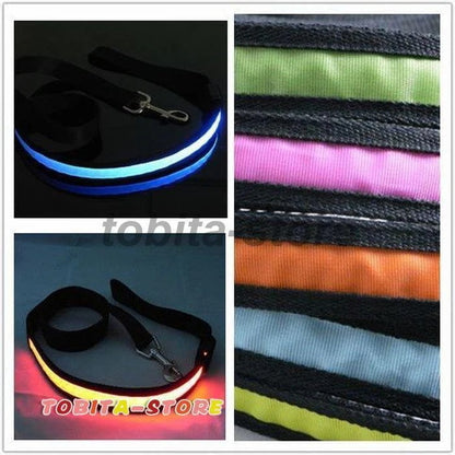 リード 牽引紐 散歩紐 光る LEDライト ペット用品 犬用 猫 電池式 お散歩グッズ 夜の散歩 夜道 夜間 安全対策 イヌ ドッグ