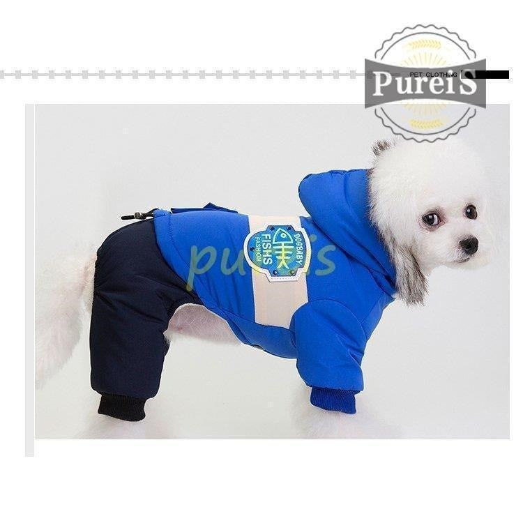 大人の魅力 犬服 ペット服 ペット用品 秋冬中綿ダウンジャケット 防寒 もこもこ あったか つなぎ ロンパース オーバーオール 前開き 小型犬 ペット用 お出掛け お散歩