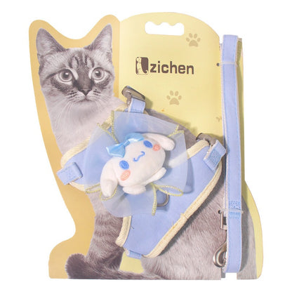 猫用 68 ペットハーネス 犬用ハーネス ネコ用ハーネス お散歩 犬 ハーネスリードセット シンプル ペット用品 ハーネス 小型犬 胴輪 お出かけ おしゃれ 中型犬 簡単装着 2点セット リーシュ 犬
