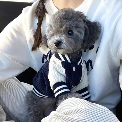 ペット服 犬の服 犬猫服 野球服 ジャケット テディビーベア ヨークシャー 小中型犬 服 快適 ペット用品 犬用品 散歩 防寒 秋冬服