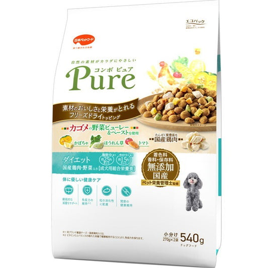 日本ペットフード コンボ ピュア ドッグ ダイエット 540g