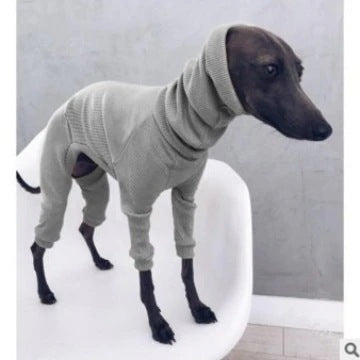 新品掲載！タートルネックドッグウェアペットウェア袖あり中型犬大型犬パジャマイタグレサルーキ犬服ックスリムフィット長袖tシャツカットソー部屋着あったか