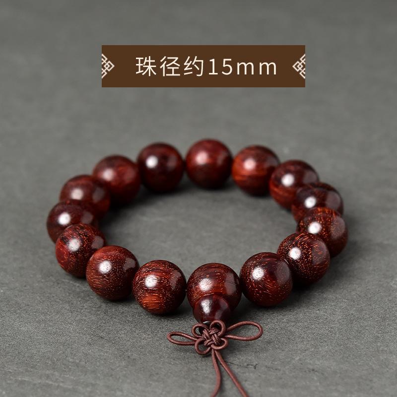 精品小叶紫檀文玩手串高密金星血檀108木质佛珠单圈工艺品批发