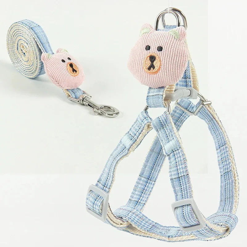 選べる福袋2025-ペット ハーネス リード ２点セット ドッグウェア 胴輪 犬用 犬服 お洒落 シンプル ペット用品