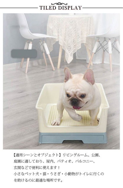 犬 トイレトレー ワイド トレーニング犬トイレ トイレ容器 トイレ本体 室内トイレ 立体柱付き 引き出しの設計 小型 飛び散り 防止 足上げ ゴールデンレトリバー 介護 老犬 トイレ犬 しつけ お掃除
