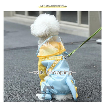 犬 レインウェア ハーネス一体型 小中型犬雨具 ペットレインコート レインウェア ドッグ雨具 散歩 お出かけ ペット用品 レイングッズウエア 雨カッパ