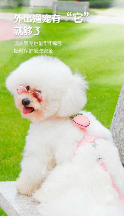ペットハーネス シンプル 犬用 ハーネス 中型犬 ハーネスリードセット 犬 小型犬 ネコ用ハーネス リード 簡単装着 2点セット お散歩 猫用 犬用ハーネス リーシュ ペット用品 おしゃれ 胴輪 お出