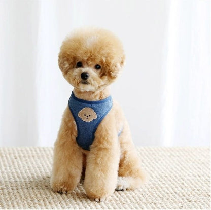 新しい犬の牽引紐のベスト式の子犬の背もたれのテディ犬のペットの胸の背もたれは犬の牽引紐を散歩します