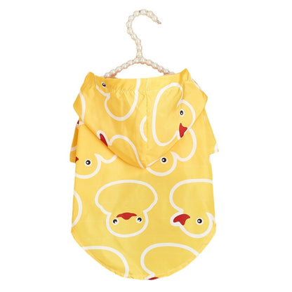 人気防水ペット服かわいいフード付き犬服新品！
