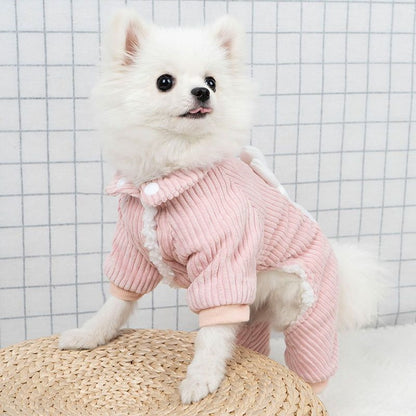 人気秋冬新しいペットウェア かわいい厚手ペット服 暖かい 快適犬洋服