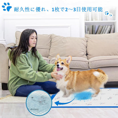IDOLYFAN ペットシーツ 犬用 猫用 60×90cm 20枚入り 5層中厚手 防漏 超吸収 消臭 トイレトレーニング 中型・大型犬 うさぎ/ハムスター対応 屋内/介護/旅行用