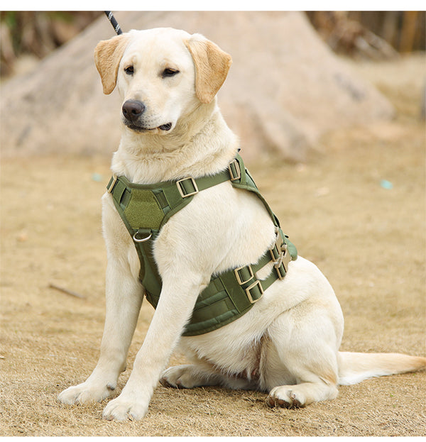 ミリタリー 軍用 ハーネス 胴輪 中型犬 ハンドル付き ベーシックハーネス 衝撃吸収 トレーニング狩猟 犬ハーネス 大型犬 送料無料 訓練 軍用パトロール犬 犬