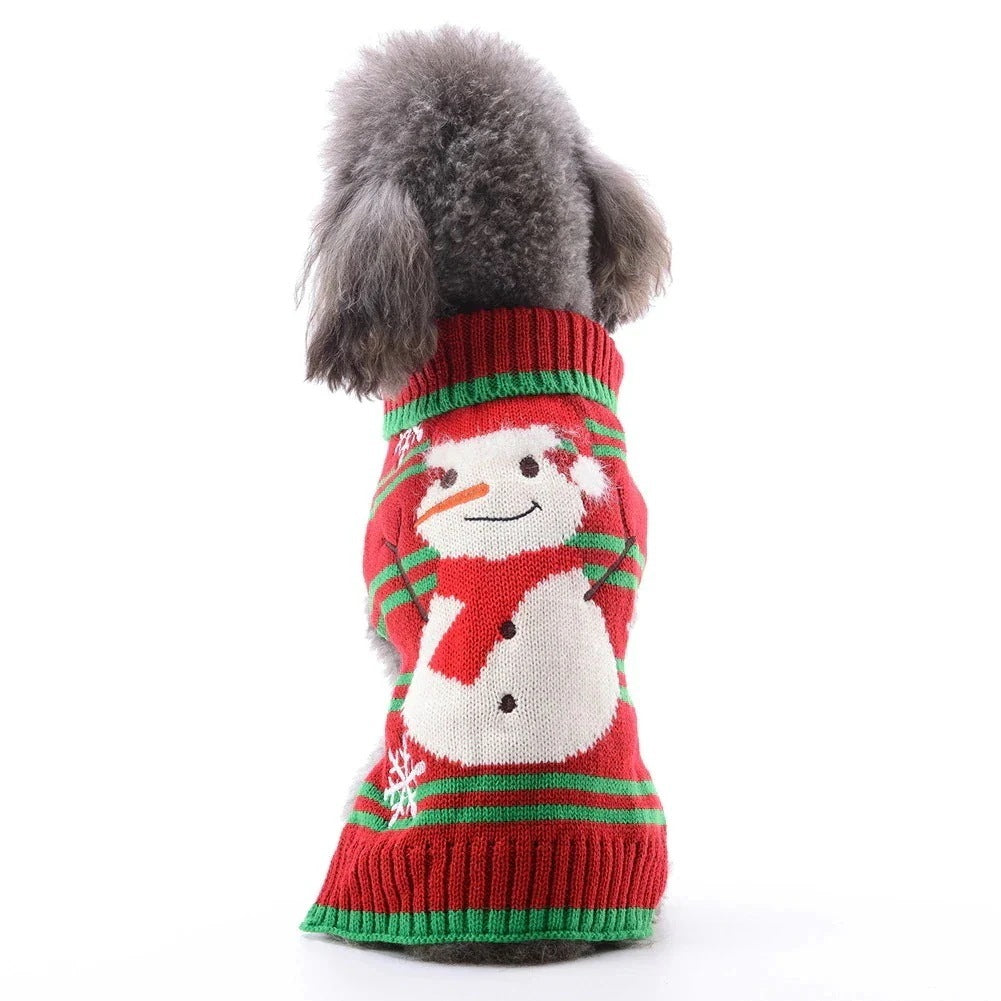 人气新作ペット服 中小型犬VIPテディニューファーザークリスマスペットニットジャンパー犬の服 ペット服