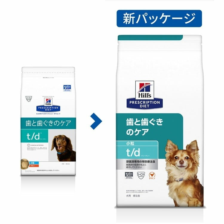 <a href="https://www.qoo10.jp/gmkt.inc/Search/brand.aspx?brandno=77777" target="_blank" class="title_brand" id="btn_brand" title="プリスクリプション・ダイエット">プリスクリプション・ダイエット</a>【人気商品】ドッグフード 犬用 療法食 ヒルズ t/d 小粒 1kg ドライ ペットフード 犬 療養食 ヒルズ プリスクリプション ダイエット メガ割