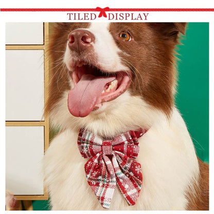ペット 首輪 犬 首輪 クリスマス リボン 小型犬 中型犬 大型犬 S M L 猫用 犬用 お散歩 お出掛け かわいい おしゃれ ペット用品 可愛い SNS映え インスタ映え 写真撮影 首輪 赤 レッ