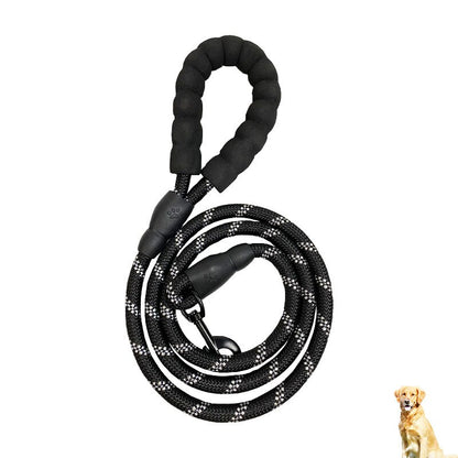 ペット用品犬の鎖犬の鎖犬の鎖大型および中型犬用の快適なハンドル用の反射マルチカラーラウンドロープ