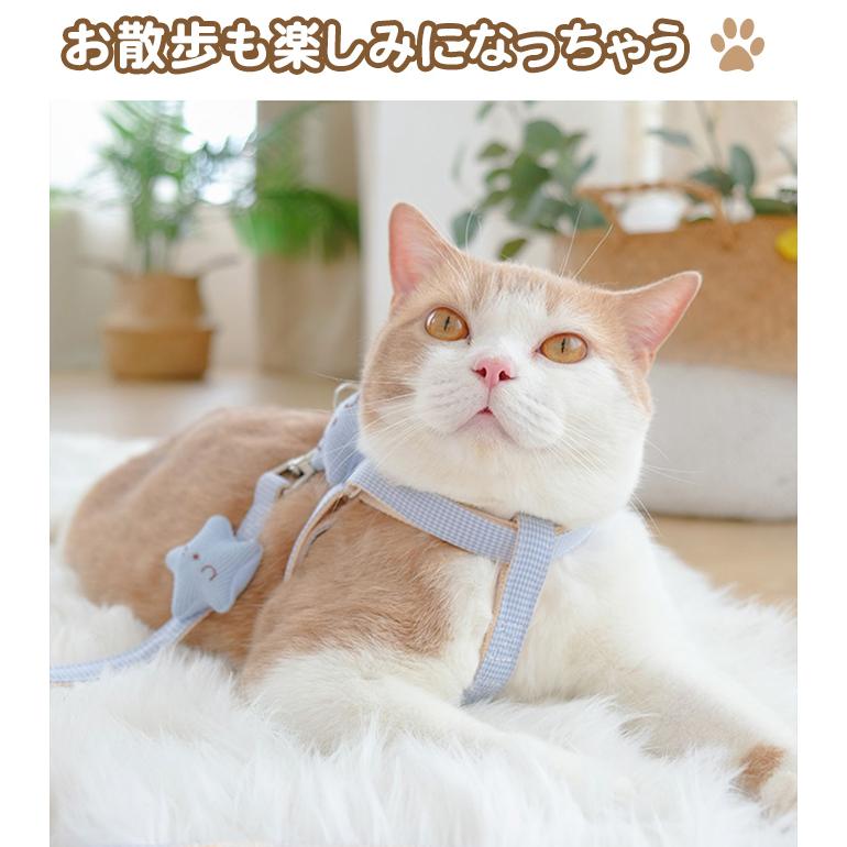 ペット用品 ハーネスリードセット お散歩 ハーネス リード マスコットつき 新作セール 犬 猫 ワンちゃん 猫ちゃん
