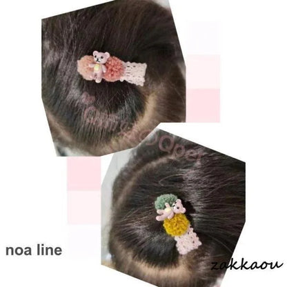 [運送免除][7月新品]ヘアピン 子供 キッズ 犬 ヘアクリップ ペット 子供 ヘアーアクセサリー 髪飾り 犬の髪留め 2点セット ボア ポンポン クマちゃん