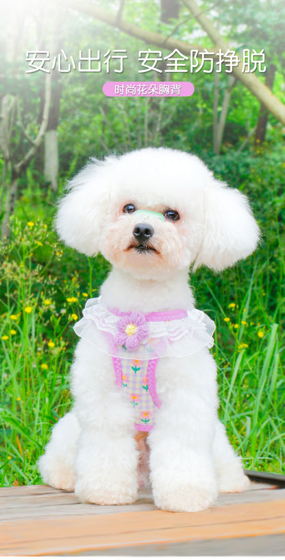 ハーネスリードセット 犬用 2点セット 中型犬 シンプル 小型犬 ペット用品 お散歩 おしゃれ ペットハーネス 軽量 リーシュ ネコ用ハーネス 犬 6 簡単装着 胴輪 犬用ハーネス リード ハーネス