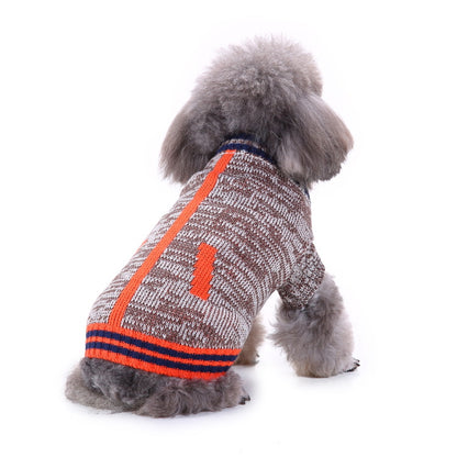 2023年新作入荷　ペット服 犬　服　Tシャツ ドッグウェアペットの服セーターハイネック犬の服セータークリスマス雪花の犬のセーター秋冬