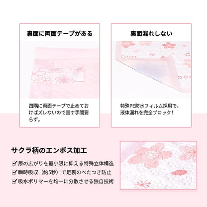 <a href="https://www.qoo10.jp/gmkt.inc/Search/brand.aspx?brandno=109151" target="_blank" class="title_brand" id="btn_brand" title="Honeycare">Honeycare</a>ペットシーツ サクラ柄入り ペットシート厚型　サイズ選択可 レギュラー ワイド スーパーワイド 256枚 128枚 64枚 まとめ買い サクラの香り付き 犬 猫 ペット用品