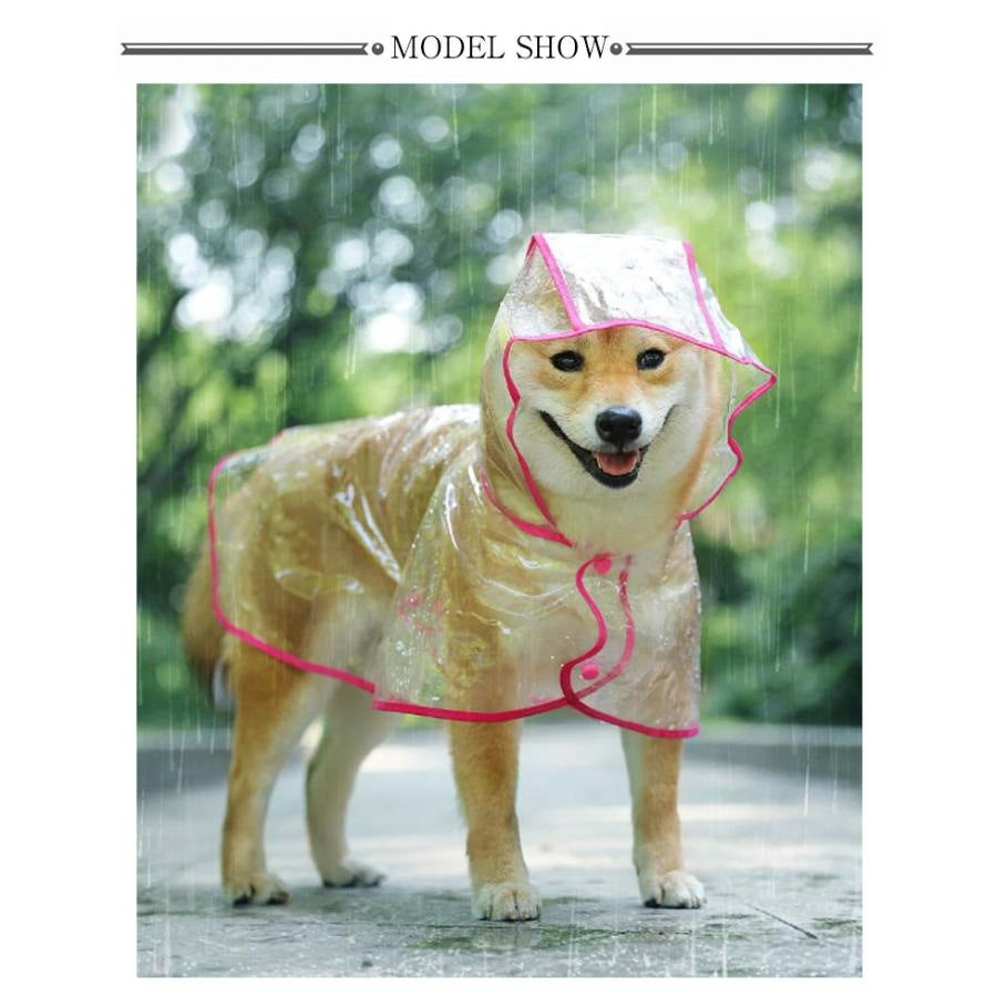 犬服 レインコート 透明 雨具 ドッグウェア フード付き ペット服 ドッグウェア レインウェア 小型犬 大型犬 中型犬 ドッグ 犬服