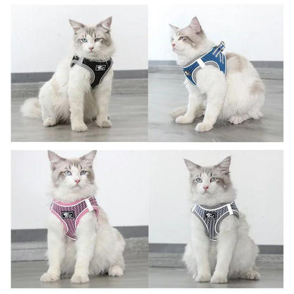 新商品プロモーション，数量限定 セラー犬 ハーネス リード付 ペット 服 ハニカムメッシュ ウェアハーネス 胴輪 キャット ドッグ メッシュセラー犬 ハーネス