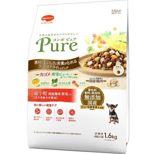 日本ペットフード コンボ ピュア ドッグ 超小粒 1.6kg