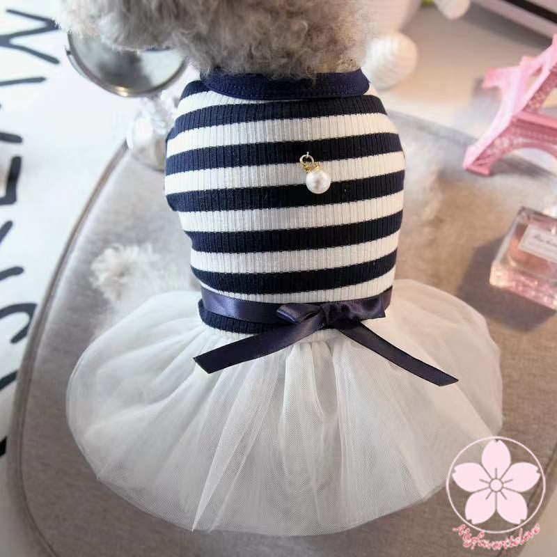 新作登場 ぺット 服 安い 犬 春 夏 秋 ボーダー 柄 ワンピース かわいい 可愛い ハイブランド 猫 ドッグ ウェア