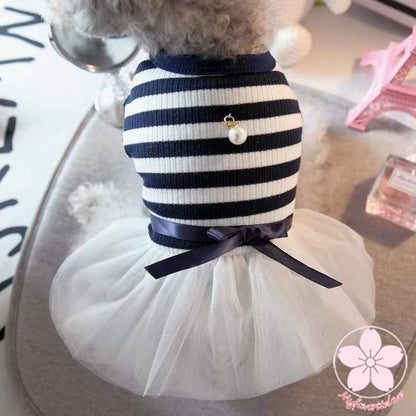 新作登場 ぺット 服 安い 犬 春 夏 秋 ボーダー 柄 ワンピース かわいい 可愛い ハイブランド 猫 ドッグ ウェア