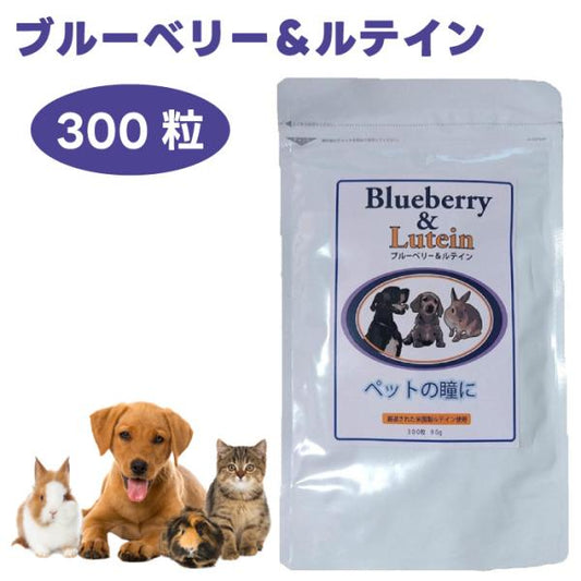 日本ビーエフ ブルーベリー＆ルテイン 300粒 ペットフード 餌 サプリ サプリメント アイケア アントシアニン