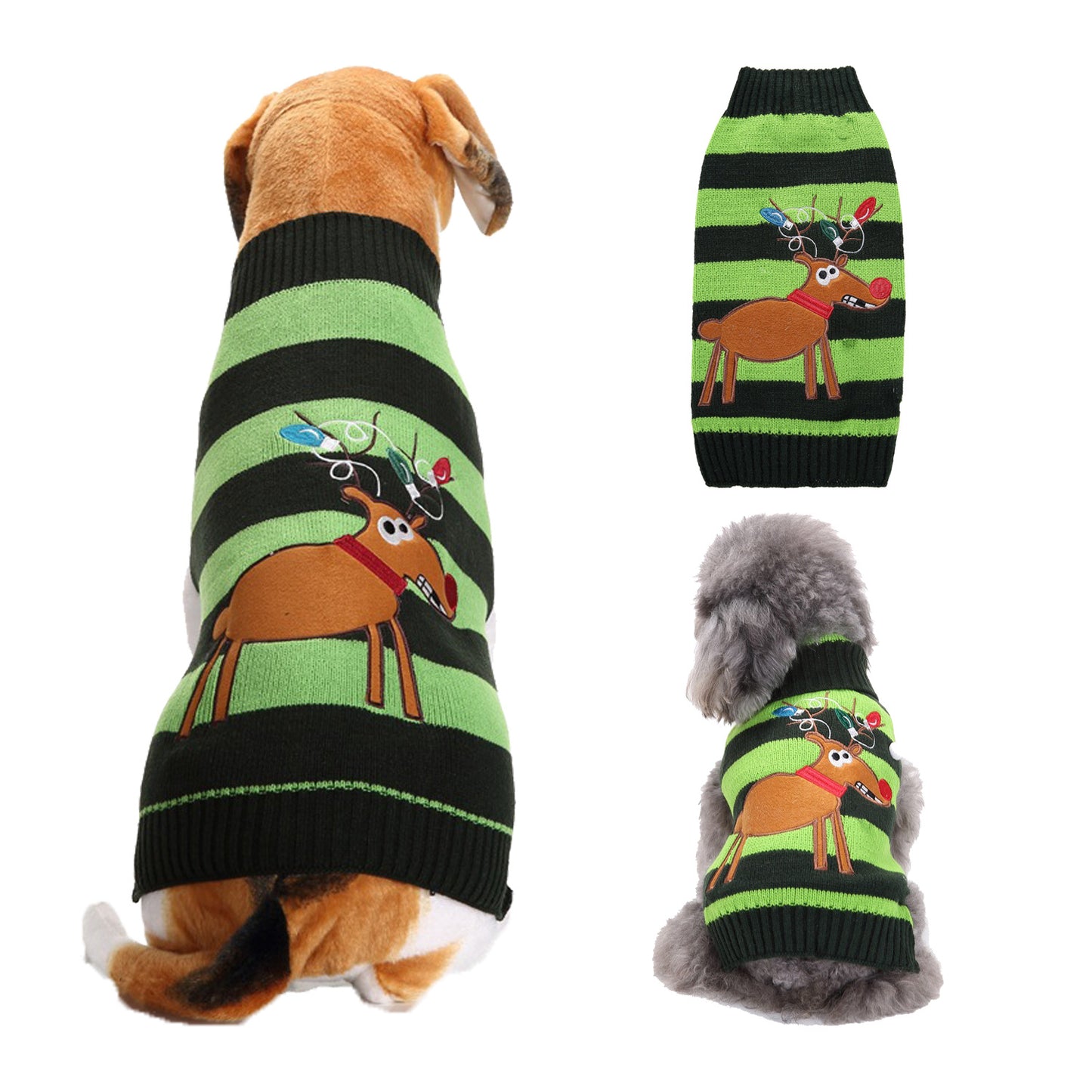 人气新作ペット服 中小型犬VIPテディニューファーザークリスマスペットニットジャンパー犬の服 ペット服